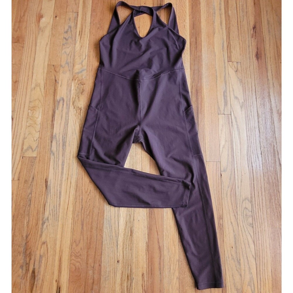 Old Navy Women's Gauze Jumpsuit Romper Brown Size Large NWT Shortsleeve Pockets